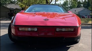 1984 C4 Corvette  Acceleration burnout rev walkaround [upl. by Judd]