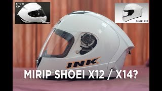 REVIEW  UNBOXING Helm INK CLMAX White Solid LIKE SHOEI  Indonesia [upl. by Gabie]