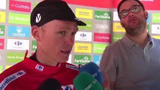 Christopher Froome  Interview after the stage  Stage 3  Tour of Spain  La Vuelta Espana [upl. by Blythe]