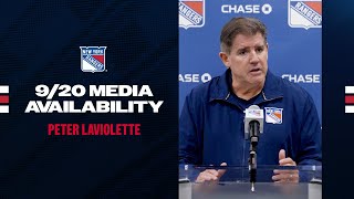 NYR 202425 Preseason Peter Laviolette Media Availability  Sept 20 2024 [upl. by Barny]