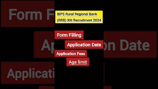 🔥IBPS RRB Notification 2024 IBPS RRB PO Form Filling Date ibpsrrb ibpsrrbpo ibpsrrbclerkshorts [upl. by Moneta516]