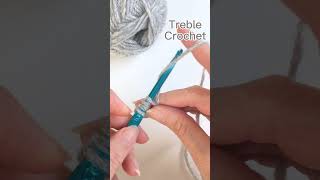 LEFT HANDED Crochet Stitch Tutorial Treble Crochet crochet shortscrochet crochettutorial [upl. by Eiznikcm998]