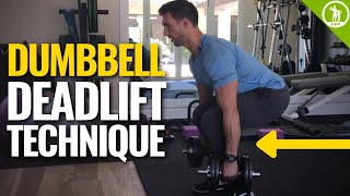 Dumbbell Deadlift Technique – Perfect Form Video Tutorial Guide [upl. by Wycoff279]