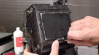 Graflex speed Graphic part 3 closing up again and putting on the springback [upl. by Buchheim]