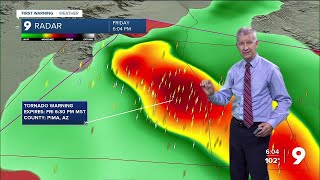 Tornado Warning issued north of Arivaca [upl. by Oslec536]