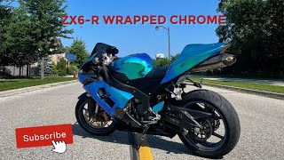 Motorcycle Wrapped in Neo Chrome teckwrap [upl. by Rramaj]