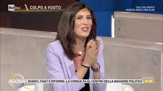 Chiara Appendino ospite ad quotAgoràquot Rai3 09102024 [upl. by Pooi]