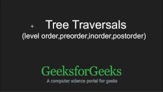 Tree Traversals  GeeksforGeeks [upl. by Oswal]