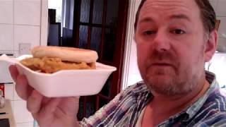 Marks REmarks Battered Beef Burger in a Bun from a Chip Shop [upl. by Nagorb]