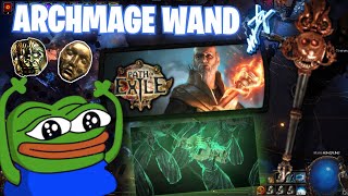 CRAFTING A WAND FOR MY ICE NOVA ARCHMAGE HIEROPHANT Path of Exile 325 Settlers [upl. by Eiknarf]