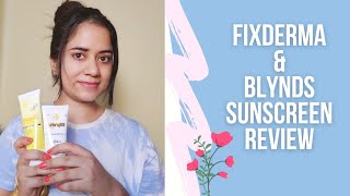 FIXDERMA SHADOW SPF 30  GEL REVIEW  BLYNDS EMULGEL SPF 40 REVIEW SUNSCREEN [upl. by Ahsatal]