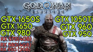 God of War Ragnarök  GTX 1650S  GTX 1050Ti  GTX 1060  GTX 980  RX 580  GTX 960 Can We Play [upl. by Kiyohara597]