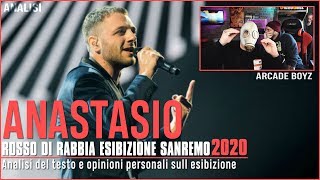 Anastasio  Rosso di rabbia SANREMO 2020  Analisi del testo [upl. by Nonarb296]