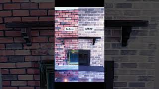 Interior brick fireplace makeover brick brickcolor interiordesign fireplacemakeover fireplace [upl. by Iorgos895]