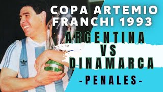 Final Copa Artemio Franchi ARGENTINA VS DINAMARCA PENALES finalissima maradona futbol dinamarca [upl. by Leicester]