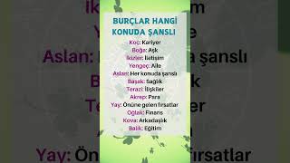 🌟 Burçlar Hangi Konularda Şanslı 🍀 astroloji astrolojidefteri [upl. by Viveca]