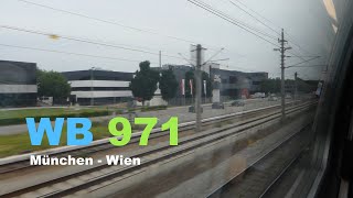 Mit der Westbahn von München nach Wien  WB 971 Mitfahrt [upl. by Edualcnaej]