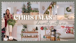 DECORATE WITH ME FOR CHRISTMAS 2022  adding simple DIYSs amp cozy holiday touches🎄 [upl. by Rother]