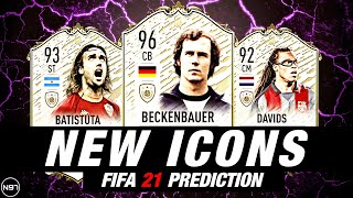 FIFA 21  NEW ICONS PREDICTION 😱  ft Davids Beckenbauer Batistuta [upl. by Ahsieker]