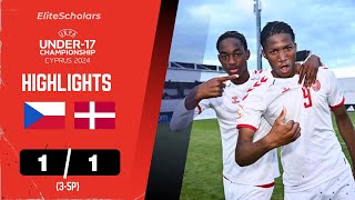 Czechia vs Denmark  U17 EURO Finals Bitesize Highlights  May 29 2024 [upl. by Tammie457]