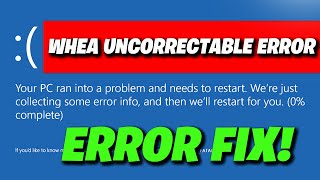 WHEAUNCORRECTABLEERROR Blue Screen BSOD Error On Windows 1110 PC FIX NEW 2024 [upl. by Swainson486]