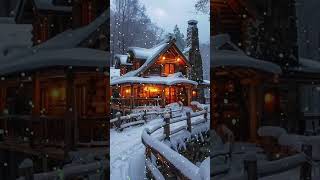 Snowy dream house relax lakeambience naturemusic relaxing lake naturerelaxation scenery home [upl. by Harding]