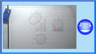 PROIEZIONI ORTOG PRISMA A BASE OTTAGONALE SU PO SEZIONATO DA PIANO INCLINATO AL PO  719 [upl. by Merill81]