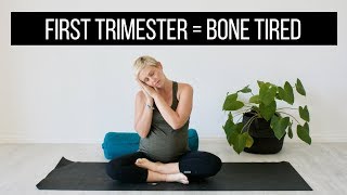 First Trimester Pregnancy Yoga for Exhaustion [upl. by Colinson833]