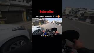 Live crash Yamaha r15😮riding duke390 shortsktm [upl. by Persis]