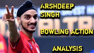 Arshdeep singh bowling action analysis  Arshdeep Singh deadly swing bowling [upl. by Aynotel661]