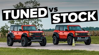 BRONCO RAPTOR Drag Race Comparison  VELOCIRAPTOR 500 by HENNESSEY vs Ford Bronco Raptor [upl. by Pritchard]