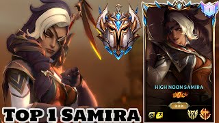 Wild Rift Samira  Top 1 Samira Gameplay Rank Challenger [upl. by Ecnadnac856]