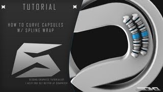 Cinema 4d Tutorial  How to Curve Capsules  Spline Wrap [upl. by Lyrret]