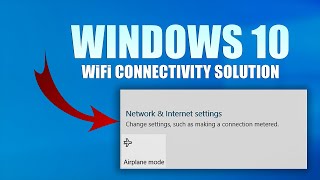 Windows 10 WiFi Error quotChange settings such as making connection meteredquot [upl. by Nyrahs909]