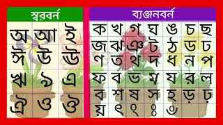 Bengali alphabet  Sorborno And Banjonborno  Bengali Bornomala [upl. by Htes]