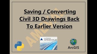 Saving  Converting Civil 3D Drawings Back To Earlier Version autodeskcivil3d autocad youtube [upl. by Esyle]