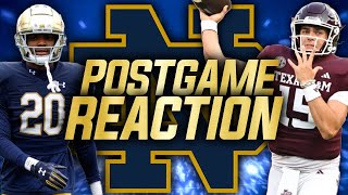 REACTION☘️Notre Dame BEATS Texas AampM [upl. by Otreblaug]