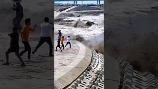 Spectacular Qiantang River Tide QiantangRiver China Tide [upl. by Aicemak]