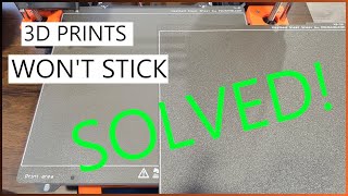 How To Get 3d Prints To Stick To Prusa Textured Steel Sheet  Solved [upl. by Yessej258]