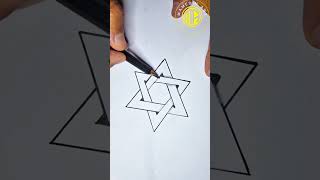 how to draw star of david3d drawing [upl. by Essyla]