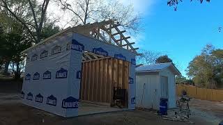 Building a 12x16 Shed start to finish Time lapse Cost 280000 [upl. by Niwhsa383]