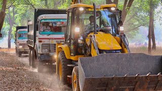 JCB 3DX Fully Loading Mud in Truck and Tractor  Tata Truck  John Deere 5310 [upl. by Yrol]