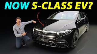 Finally the electric SClass Mercedes EQS facelift now with ⭐️ [upl. by Hosfmann319]