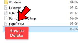 How to Delete pagefilesys in windows 1011 [upl. by Fenton]