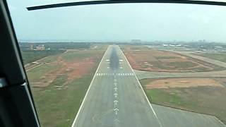 Landing in Accra Ghana  Cockpit View [upl. by Enialedam]