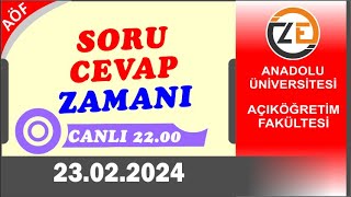 AÖF 23 02 2024 Canlı Ara Sınava Son 28 Gün [upl. by Ebeohp]