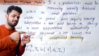 Gaussian mixture model in machine learning  Lec25 [upl. by Ailaroc]