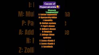 Causes of HyperCalcemia Mnemonics 💯 neet inicet fmge [upl. by Eilrebmik856]