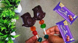 Homemade Dairy Milk Chocolate And Jelly Popsicle  Chocolate and Roasted Pistachios Lolipop 😋😋 [upl. by Terrijo]