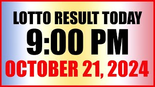 Lotto Result Today 9pm Draw October 21 2024 Swertres Ez2 Pcso [upl. by Collbaith]